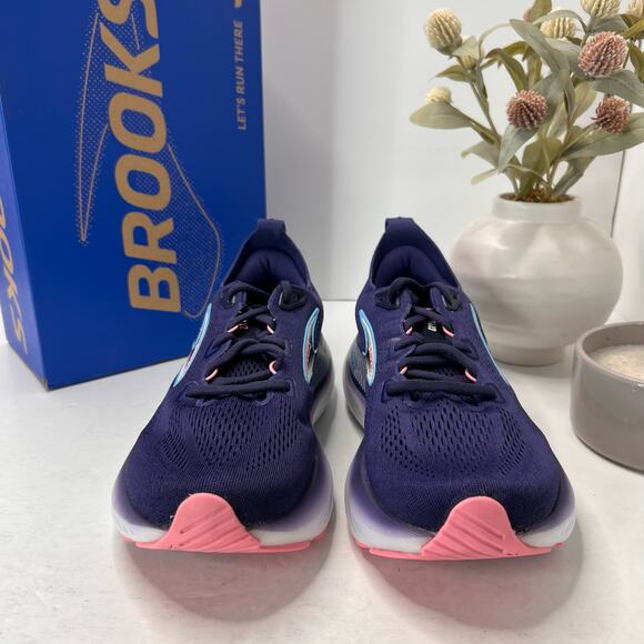 Brooks Glycerin GTS 22 Running Sneaker Blue Ribbon 120435 Women's 8M Tried On - Picture 2 of 10